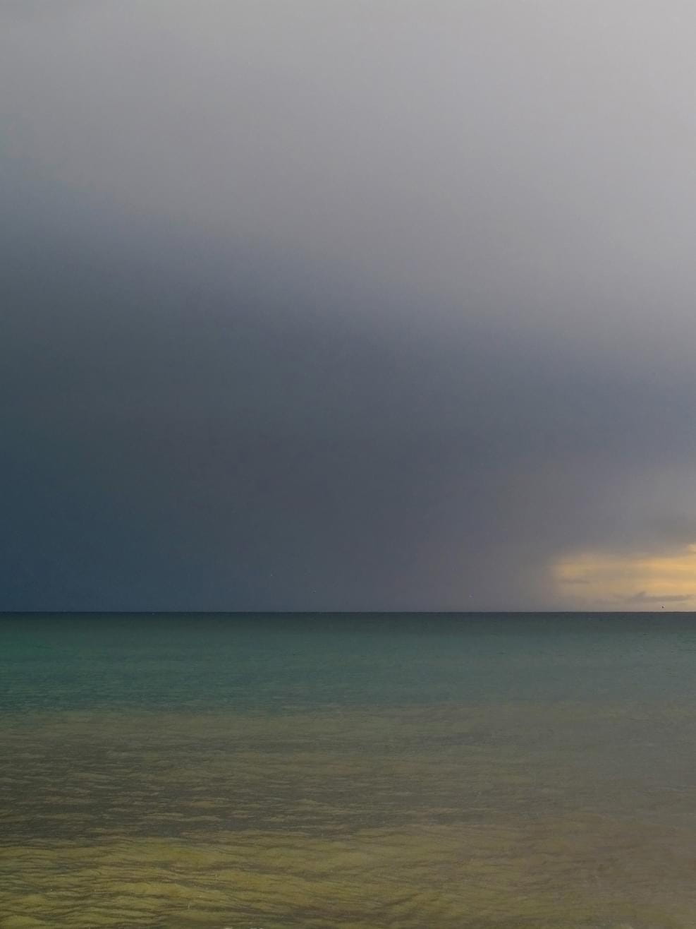 A dark sky before a tempest at the mediterranean spanish coast