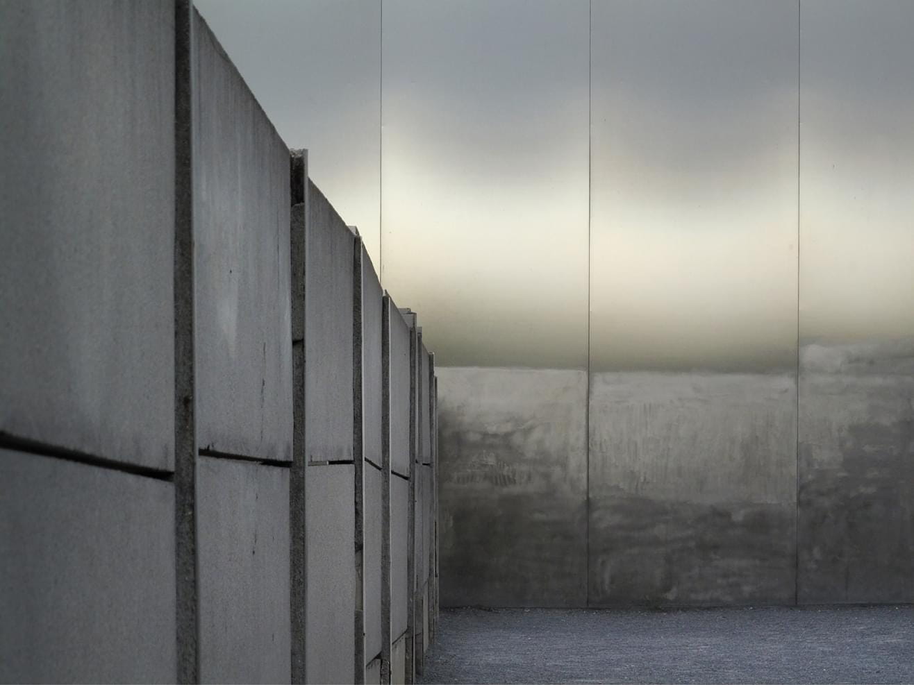 Reflection on the Wall Memorial in Berlin-Mitte, Bernauer Straße